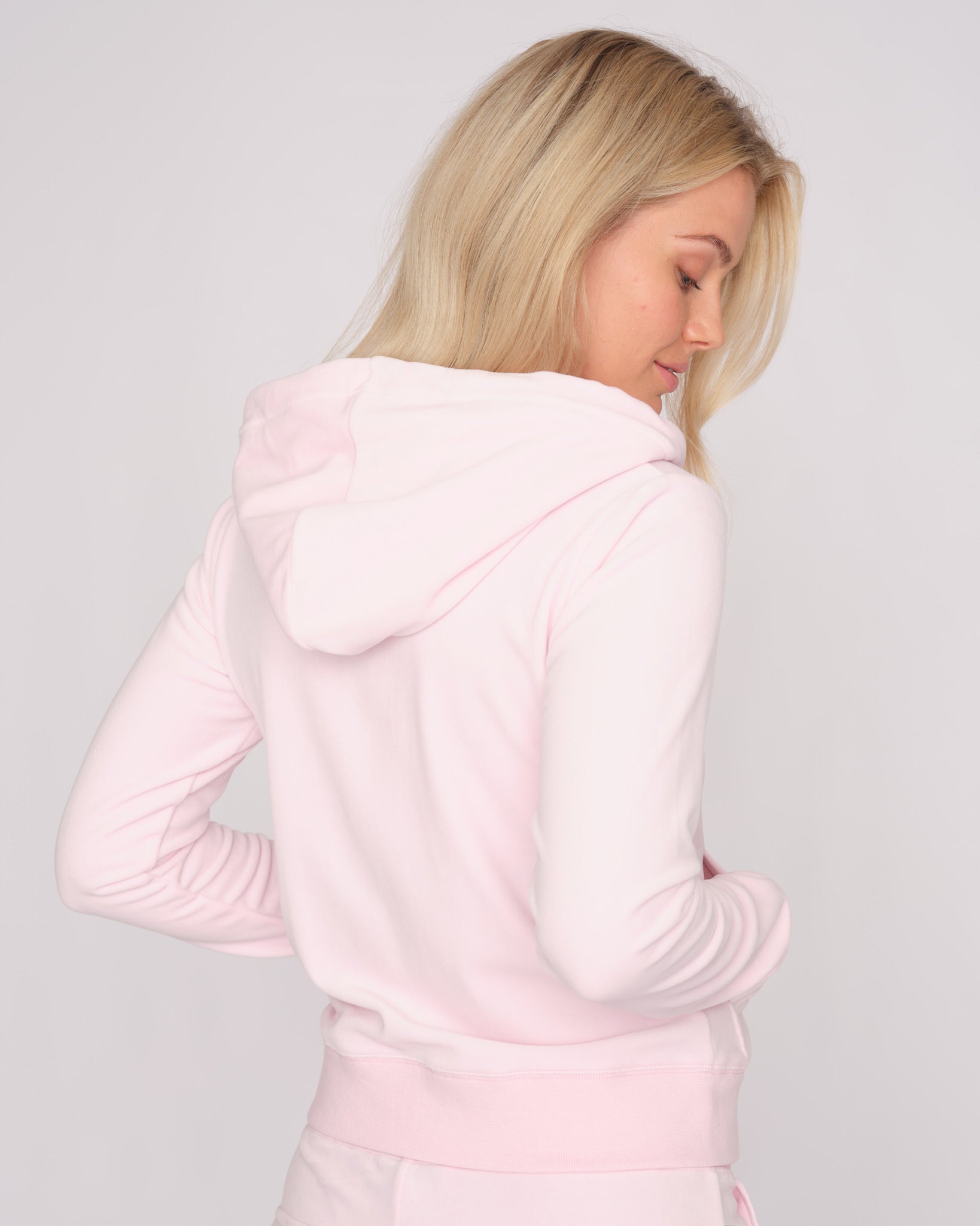 Classic Velour Robertson Zip Hoodie Cherry Blossom - Juicy Couture Scandinavia