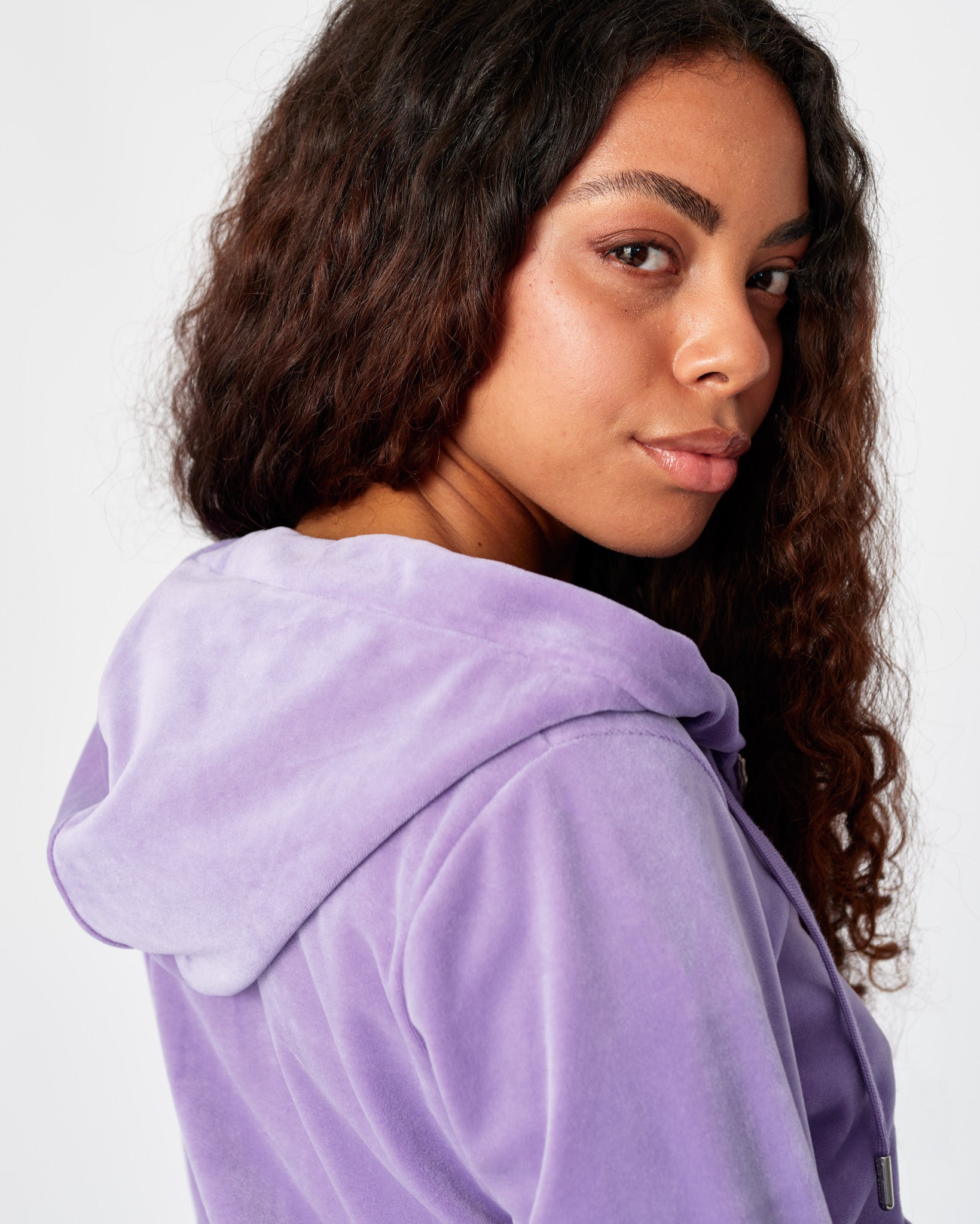Classic Velour Robertson Zip Hoodie Dahlia Purple - Juicy Couture Scandinavia