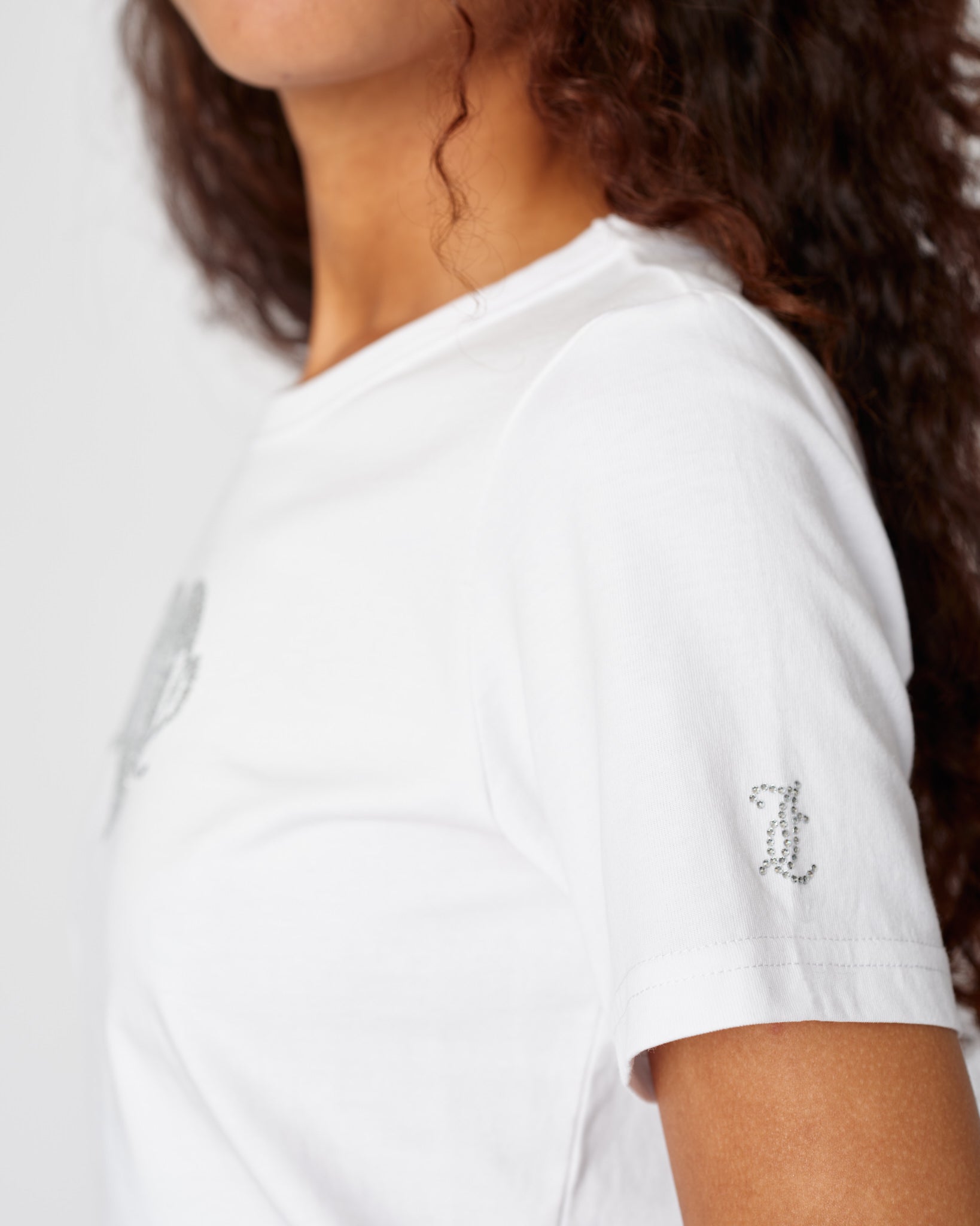 Haylee Heart Diamante Tee White - Juicy Couture Scandinavia