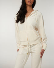 Halan Oversized Zip Through Hoodie Gold Sugar Swizzle - Juicy Couture Scandinavia