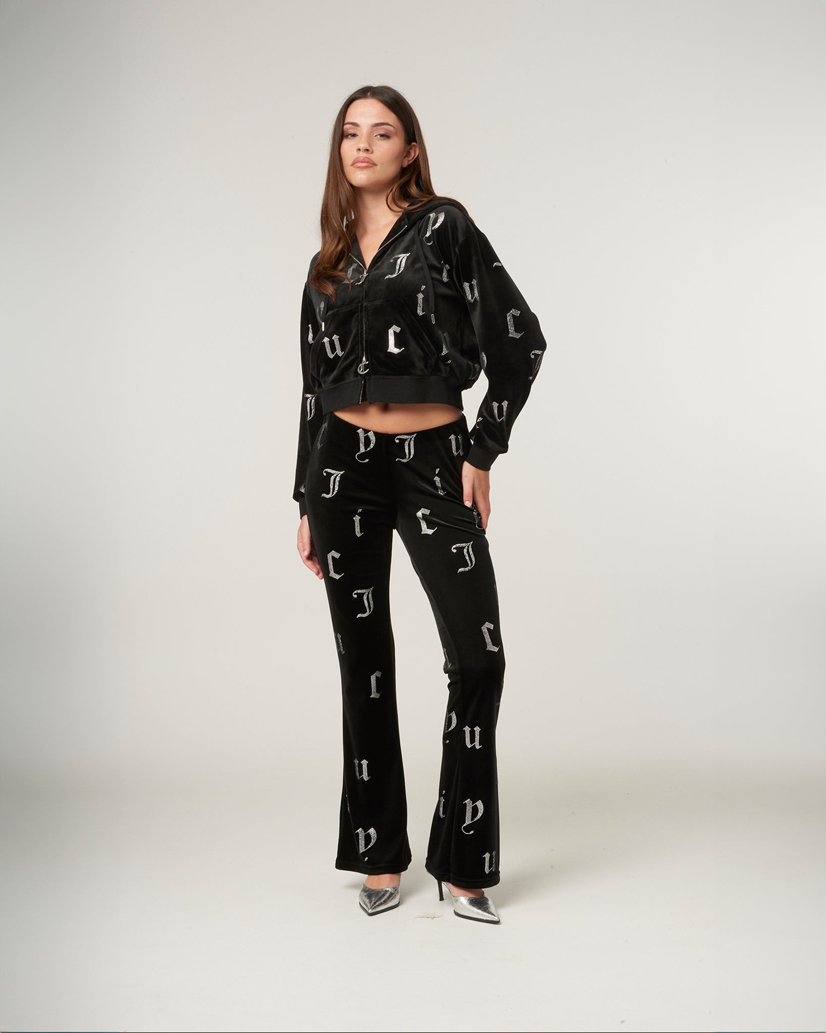 Nala AO Diamante Oversized Hoodie Black - Juicy Couture Scandinavia