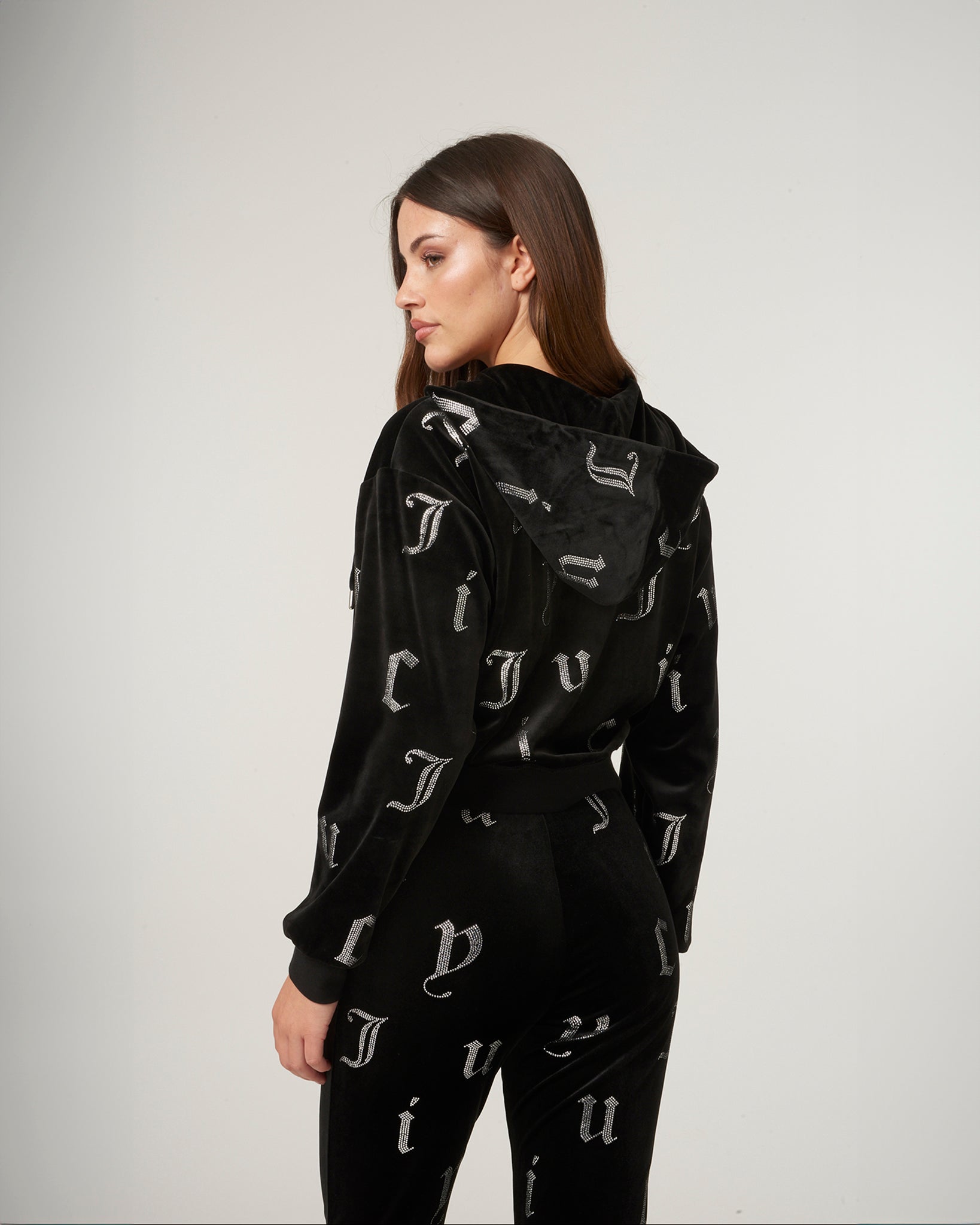 Nala AO Diamante Oversized Hoodie Black - Juicy Couture Scandinavia