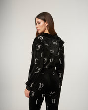 Nala AO Diamante Oversized Hoodie Black - Juicy Couture Scandinavia