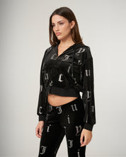 Nala AO Diamante Oversized Hoodie Black - Juicy Couture Scandinavia