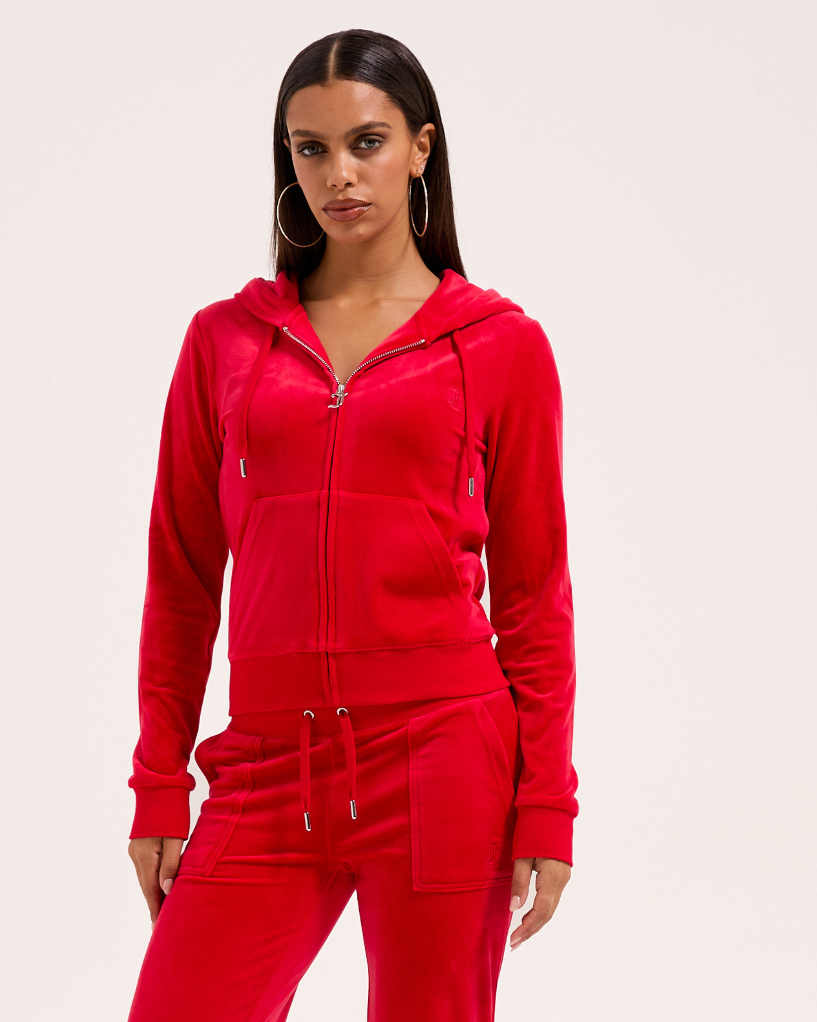 Juicy Couture Classic Velour Robertson Zip Hoodie Toreador