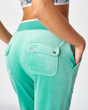 Classic Velour Del Ray Pant Marine Green - Juicy Couture Scandinavia