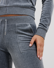 Classic Velour Del Ray Pant Charcoal Marl - Juicy Couture Scandinavia