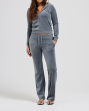 Classic Velour Del Ray Pant Charcoal Marl - Juicy Couture Scandinavia