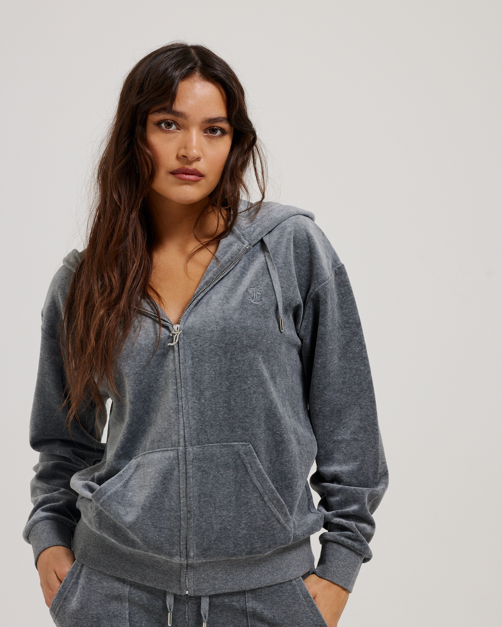 Juicy Couture moussy ジップアップパーカー グレー