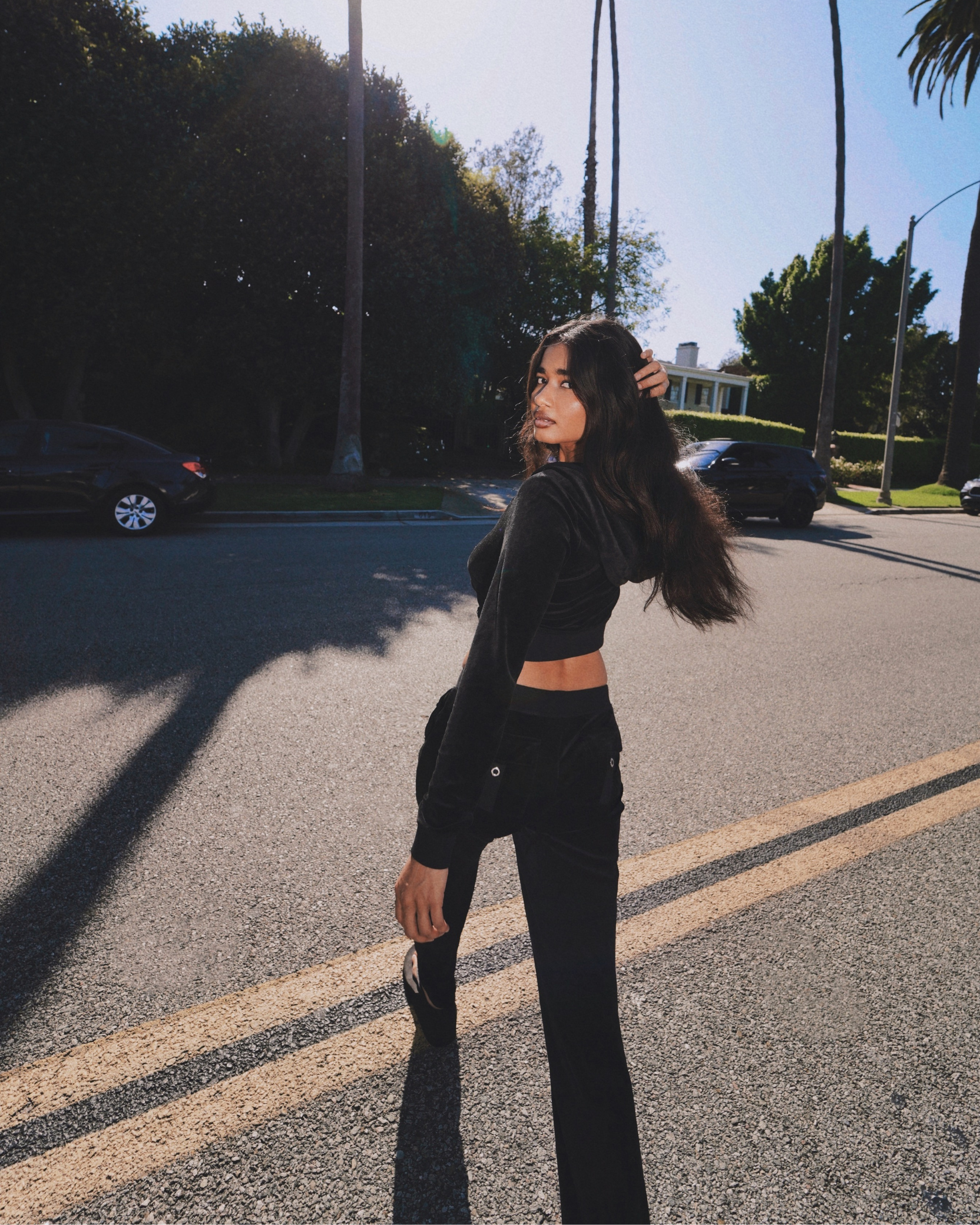 Girl low 2025 rise pants