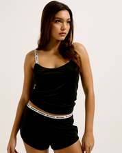 Austyn Rib Velour Shorty Black - Juicy Couture Scandinavia