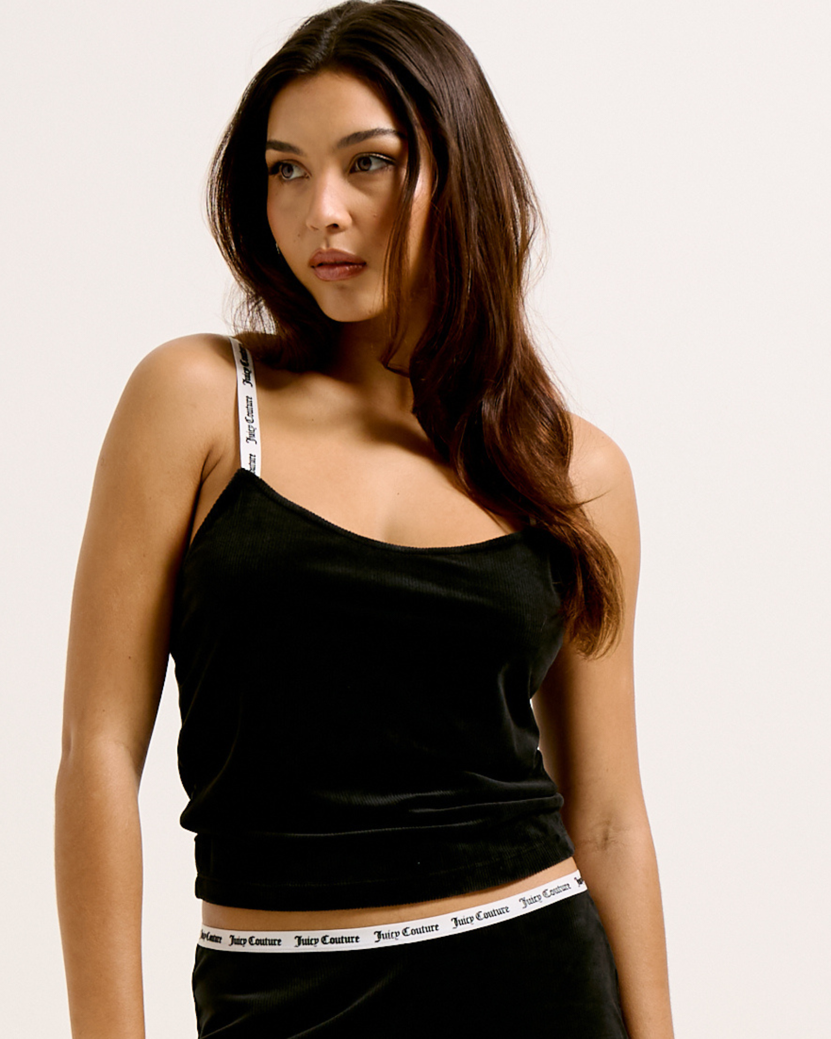 Elina Rib Velour Top Black - Juicy Couture Scandinavia