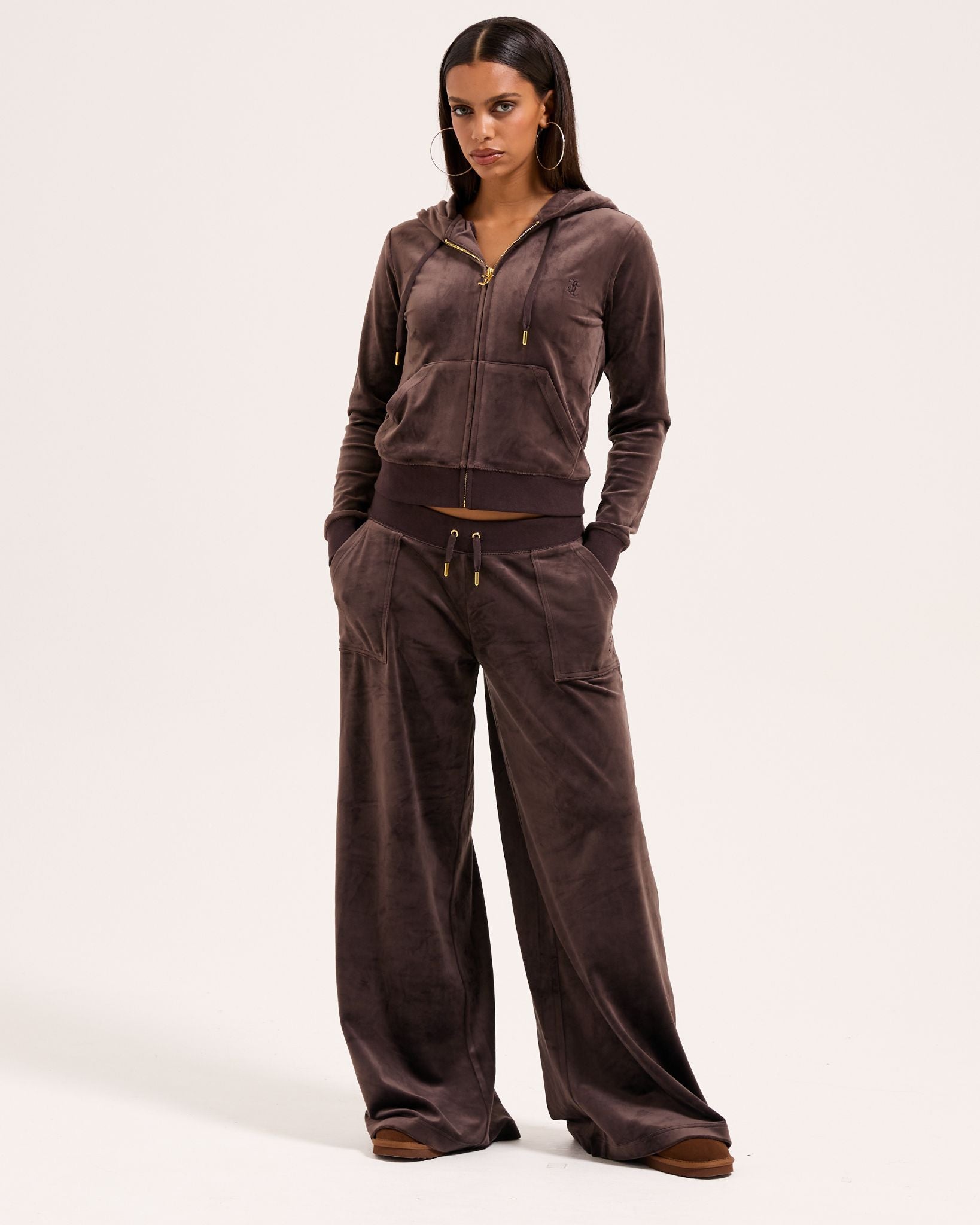 juicy Juicy Couture Yuka Wide Leg Trackpant Java