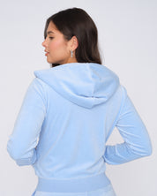 Classic Velour Robertson Zip Hoodie Powder Blue - Juicy Couture Scandinavia
