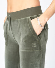 Classic Velour Del Ray Pant Dark Moss - Juicy Couture Scandinavia