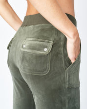 Classic Velour Del Ray Pant Dark Moss - Juicy Couture Scandinavia