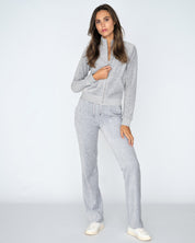 Classic Velour Lieu Track Top Light Marl - Juicy Couture Scandinavia