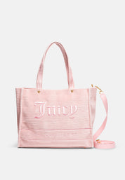 Iris Large Velvet Shopping Bag Juicy Pink - Juicy Couture Scandinavia