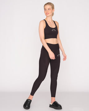 Lorraine Rib Interlock Legging Black - Juicy Couture Scandinavia