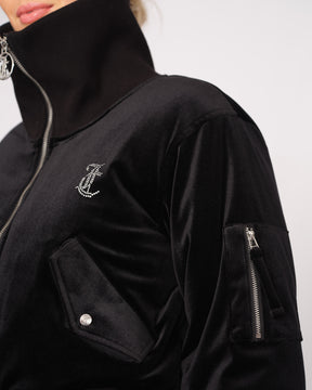Rydell Diamante Bomber Jacket Black - Juicy Couture Scandinavia