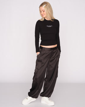 Skyler Long Sleeve Tee Black - Juicy Couture Scandinavia