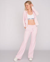 Classic Velour Layla Low Rise Pocket Flare Cherry Blossom - Juicy Couture Scandinavia