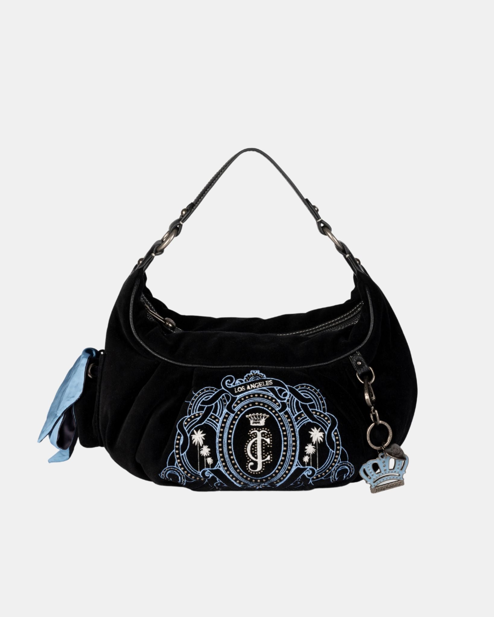 Daydreamer Palm Medium Hobo Bag Black