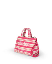 Iris Stripes Large Shopping Bag Rasberry Sorbet