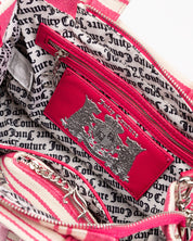 Iris Stripes Large Shopping Bag Rasberry Sorbet