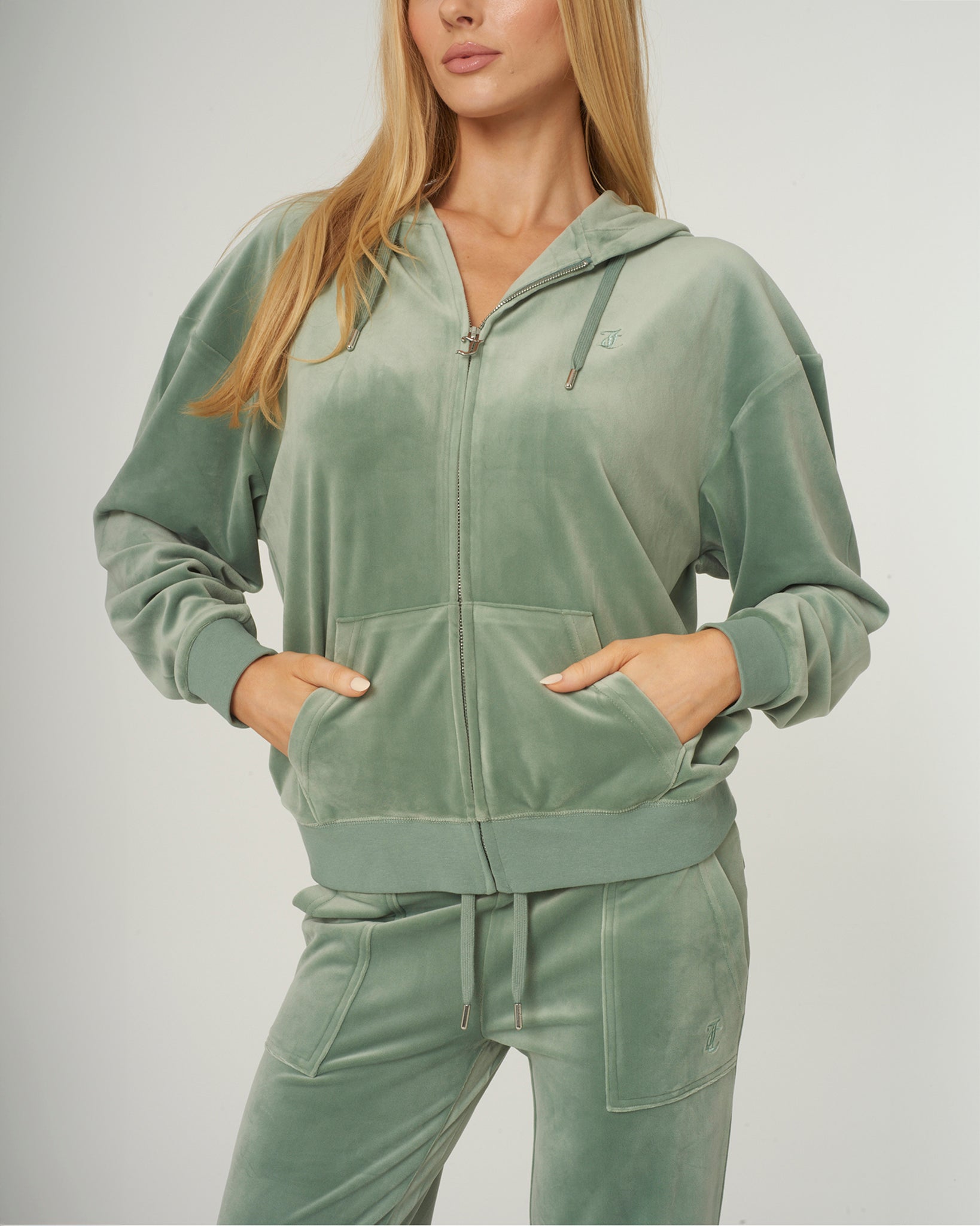 Halan Oversized Zip Through Hoodie Chinois Green