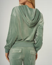 Halan Oversized Zip Through Hoodie Chinois Green