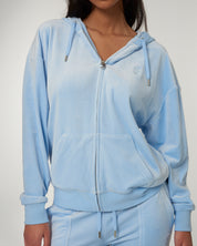 Halan Oversized Zip Through Hoodie Powder Blue