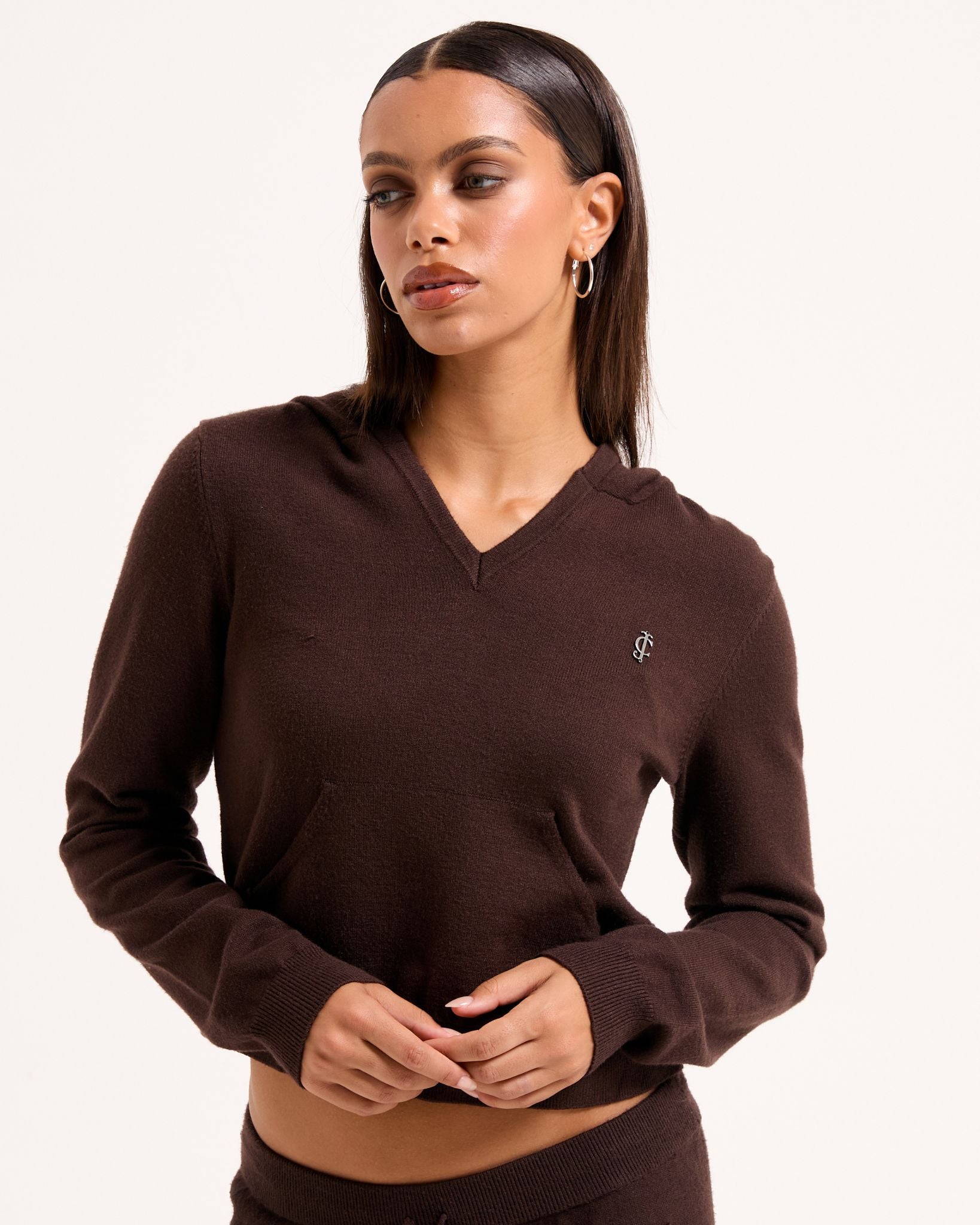 Heritage Knit Hoodie Java - Juicy Couture Scandinavia