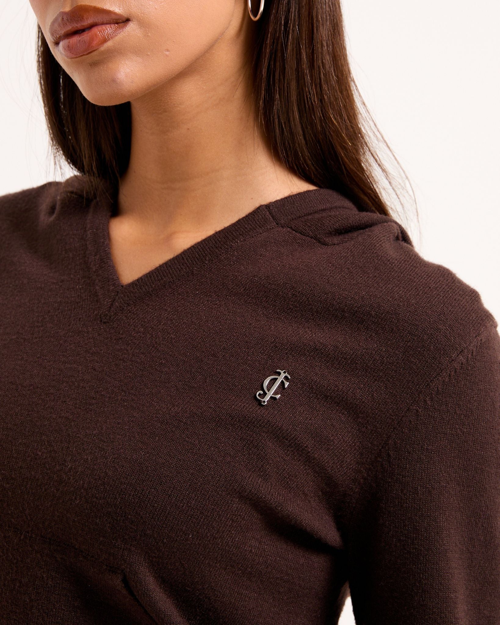 Heritage Knit Hoodie Java - Juicy Couture Scandinavia