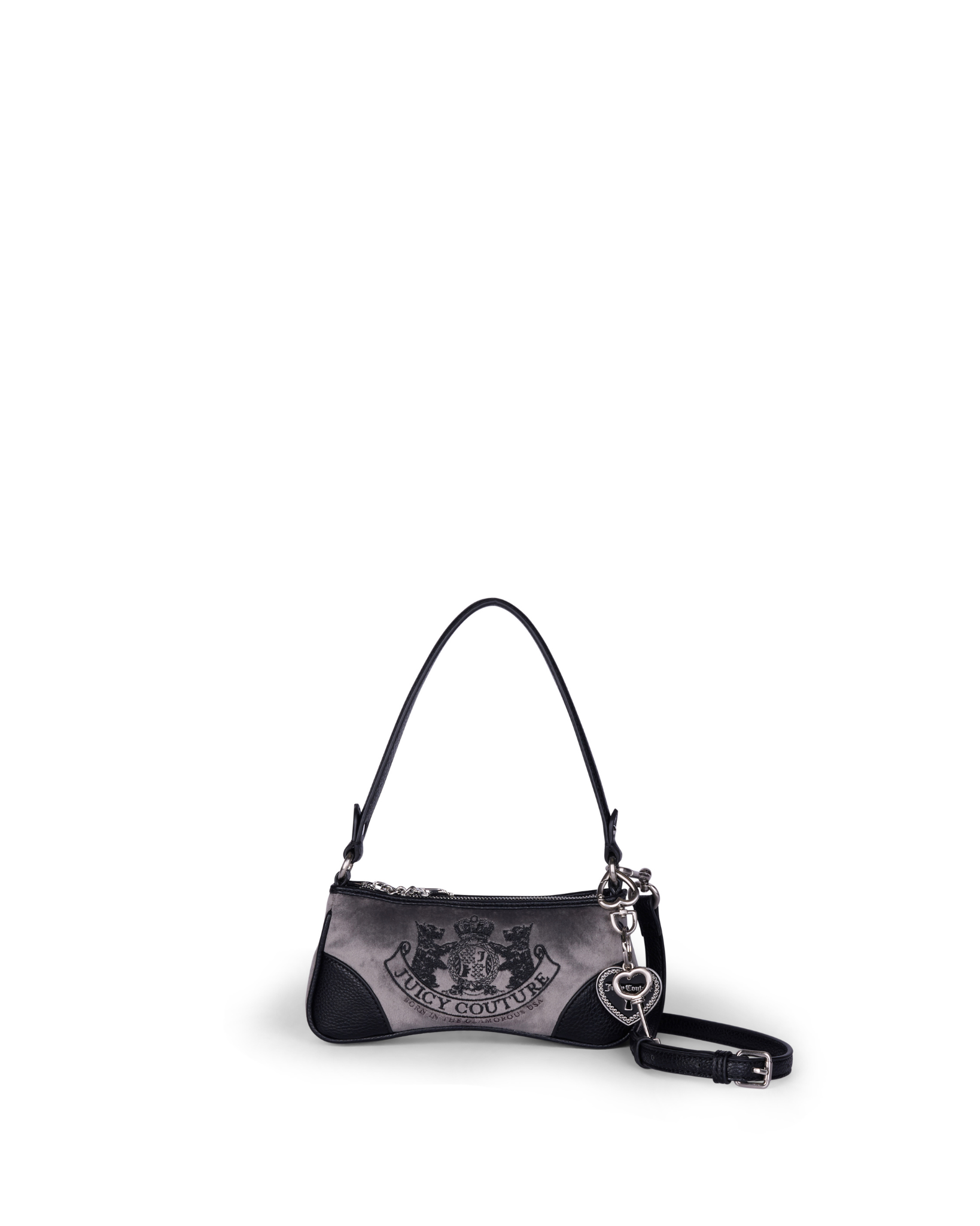 Juicy Couture Daydreamer Crest Embroidered Shoulder bag Chocolate Juicy Couture Daydreamer Crest Embroidered Shoulder bag Chocolate