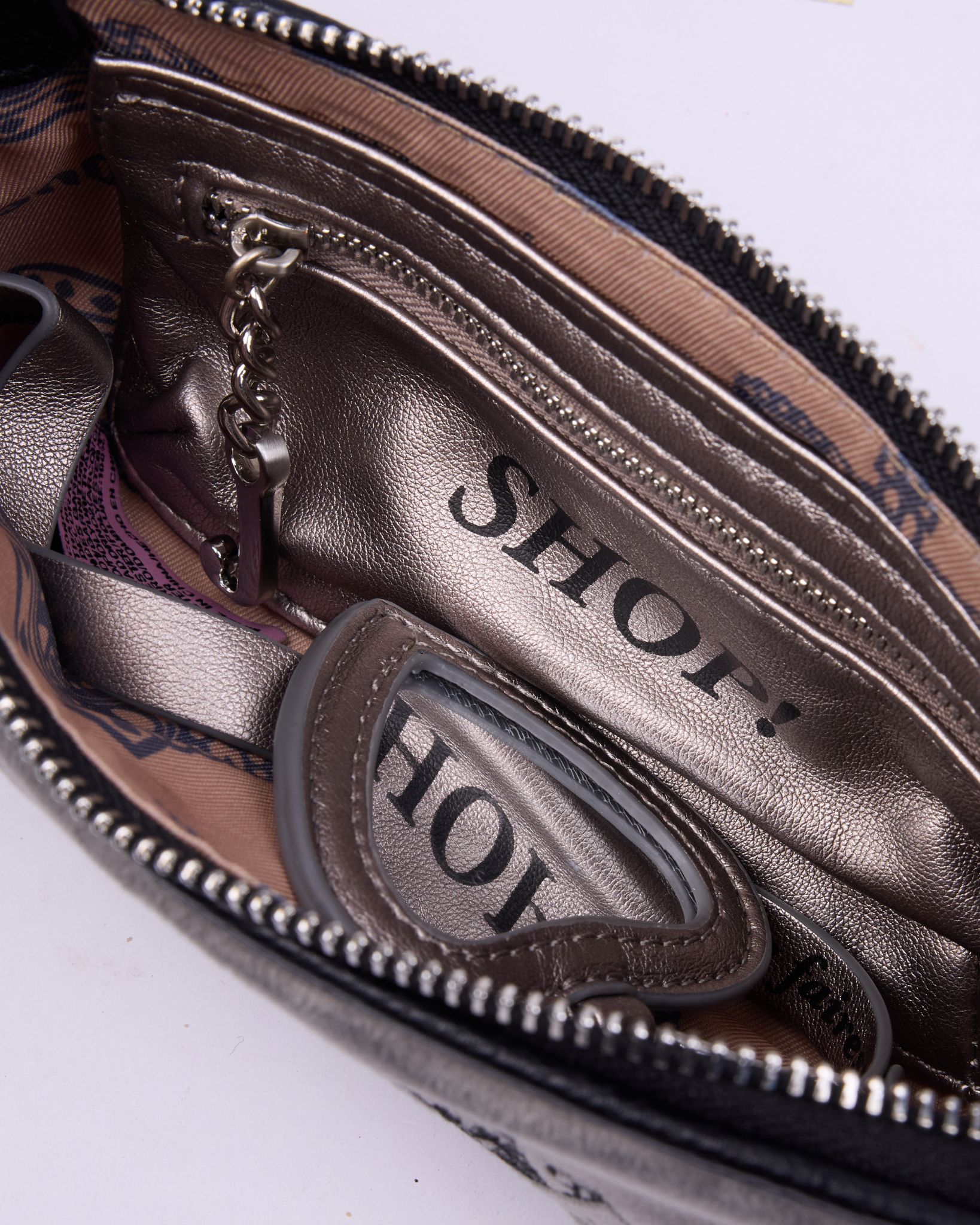 Daydreamer Crest Embroidered Shoulder Bag Grey