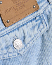 Crest Pleated Denim Skirt Light Wash - Juicy Couture Scandinavia