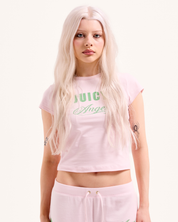 Juicy Angel Baby Capped Sleeved T-Shirt Cherry Blossom