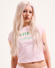 Juicy Angel Baby Capped Sleeved T-Shirt Cherry Blossom