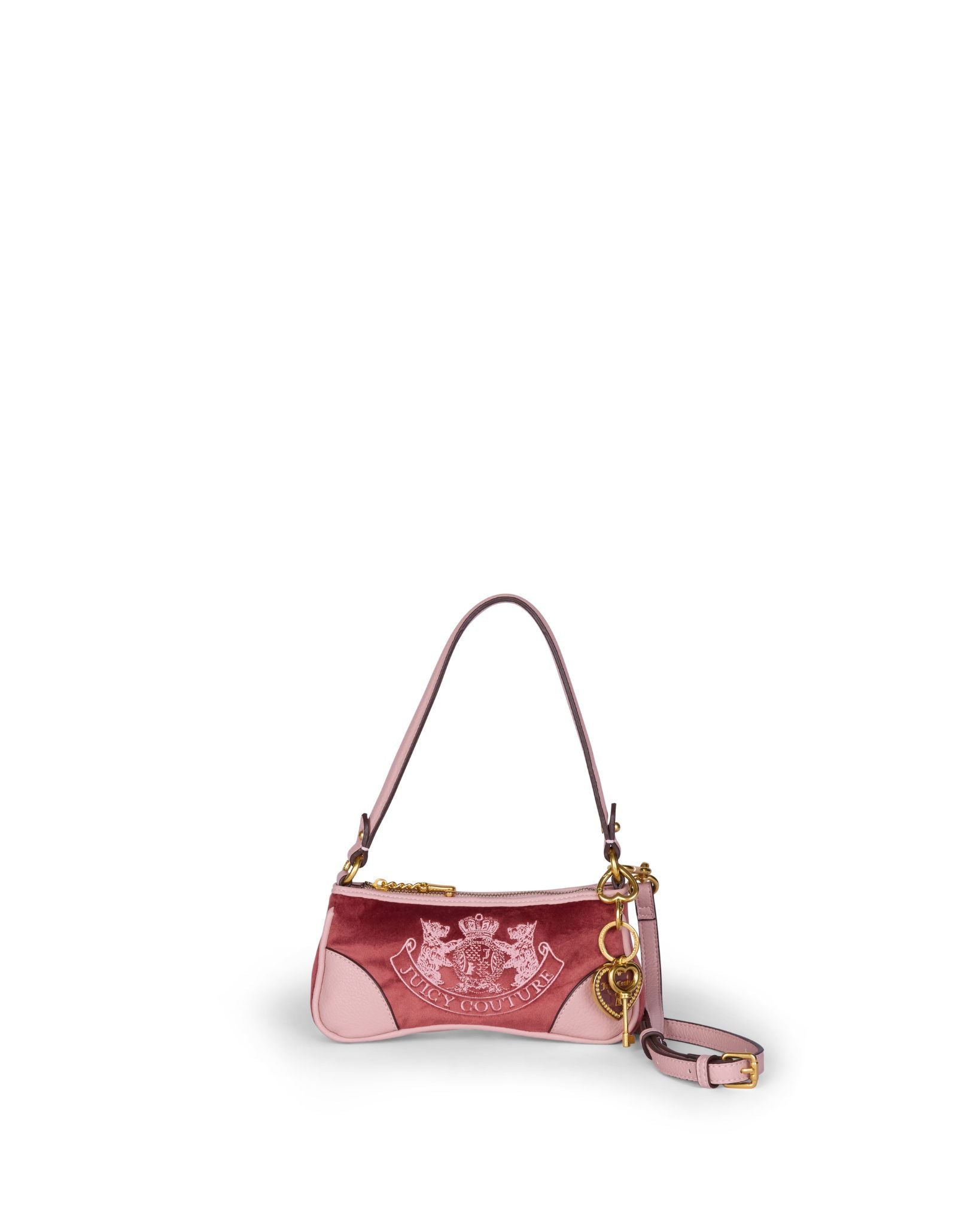 Daydreamer Crest Embroidered Shoulder Bag Dark Red - Juicy Couture Scandinavia