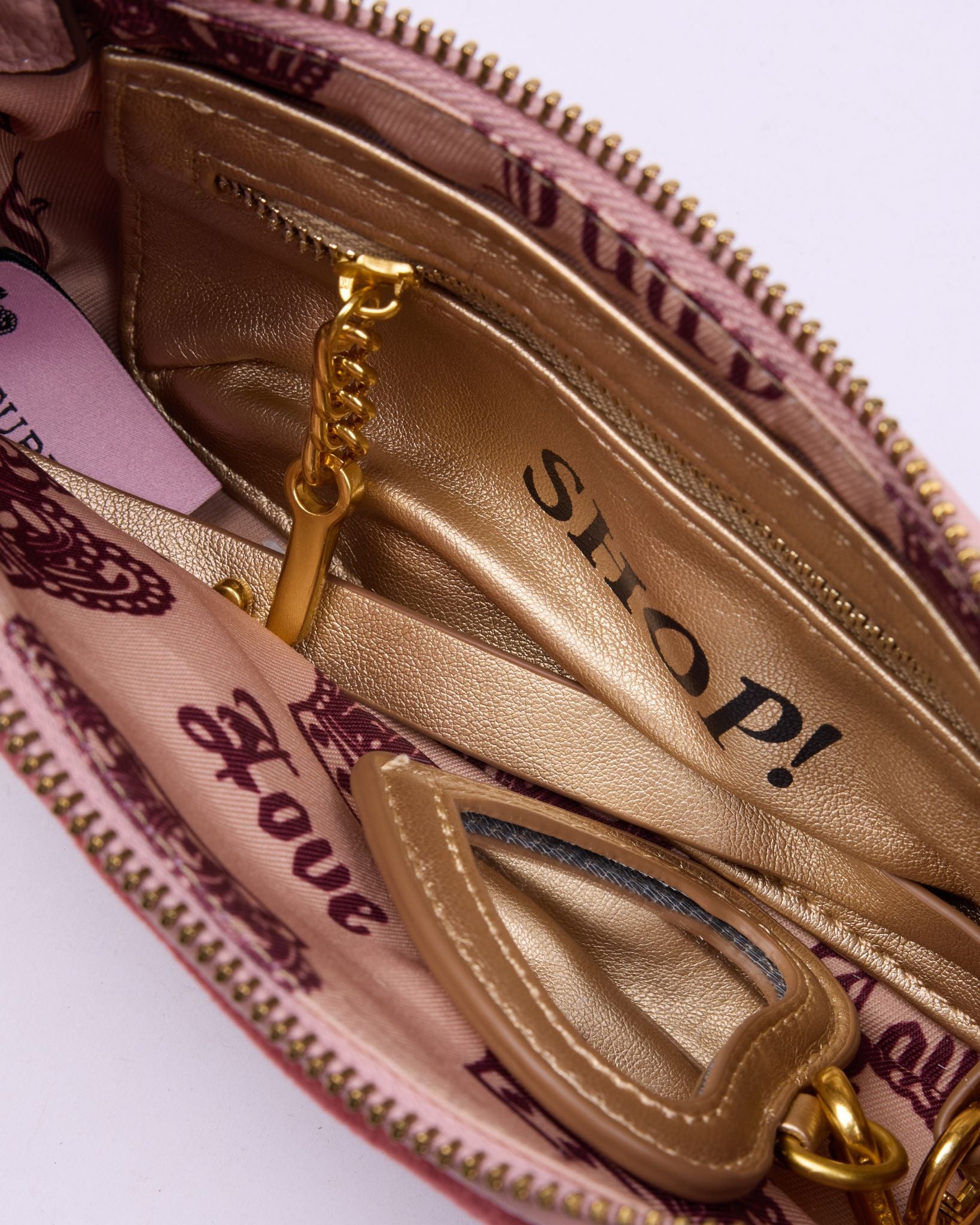 Daydreamer Crest Embroidered Shoulder Bag Dark Red - Juicy Couture Scandinavia