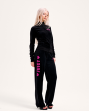 Juicy Angel Traight Leg Low Rise Pant Black