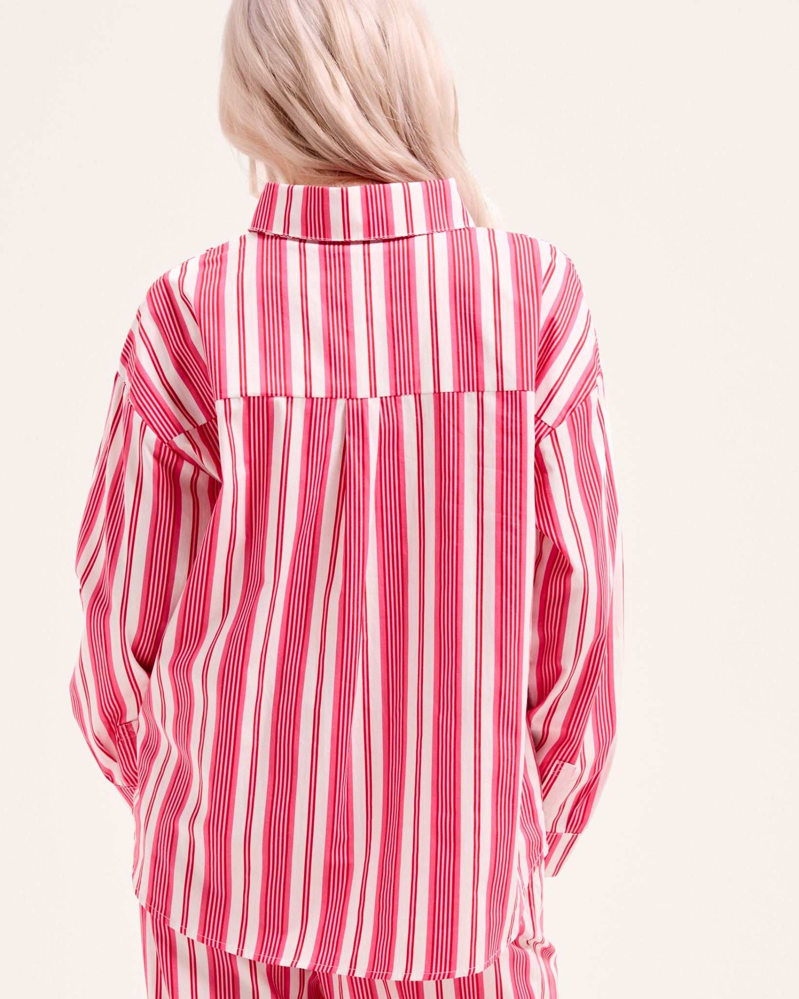 Oversized Cotton Stripe Long Sleeve Shirt Stripe - Juicy Couture Scandinavia