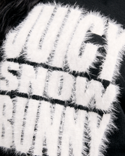 Snow Bunny Oversized Knitted Jumper Black