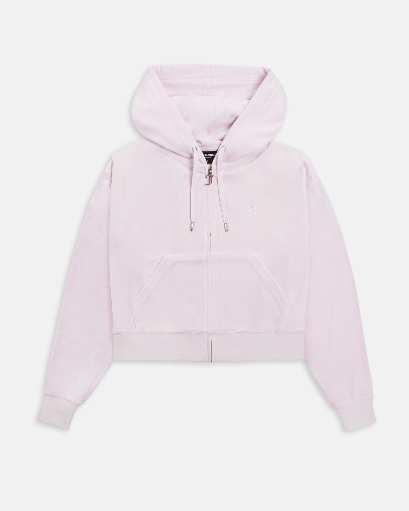 Classic Velour Brendal Crop Oversized Zip Hoodie Orchid Tint