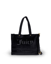Iris Large Velvet Shopping Bag Black - Juicy Couture Scandinavia