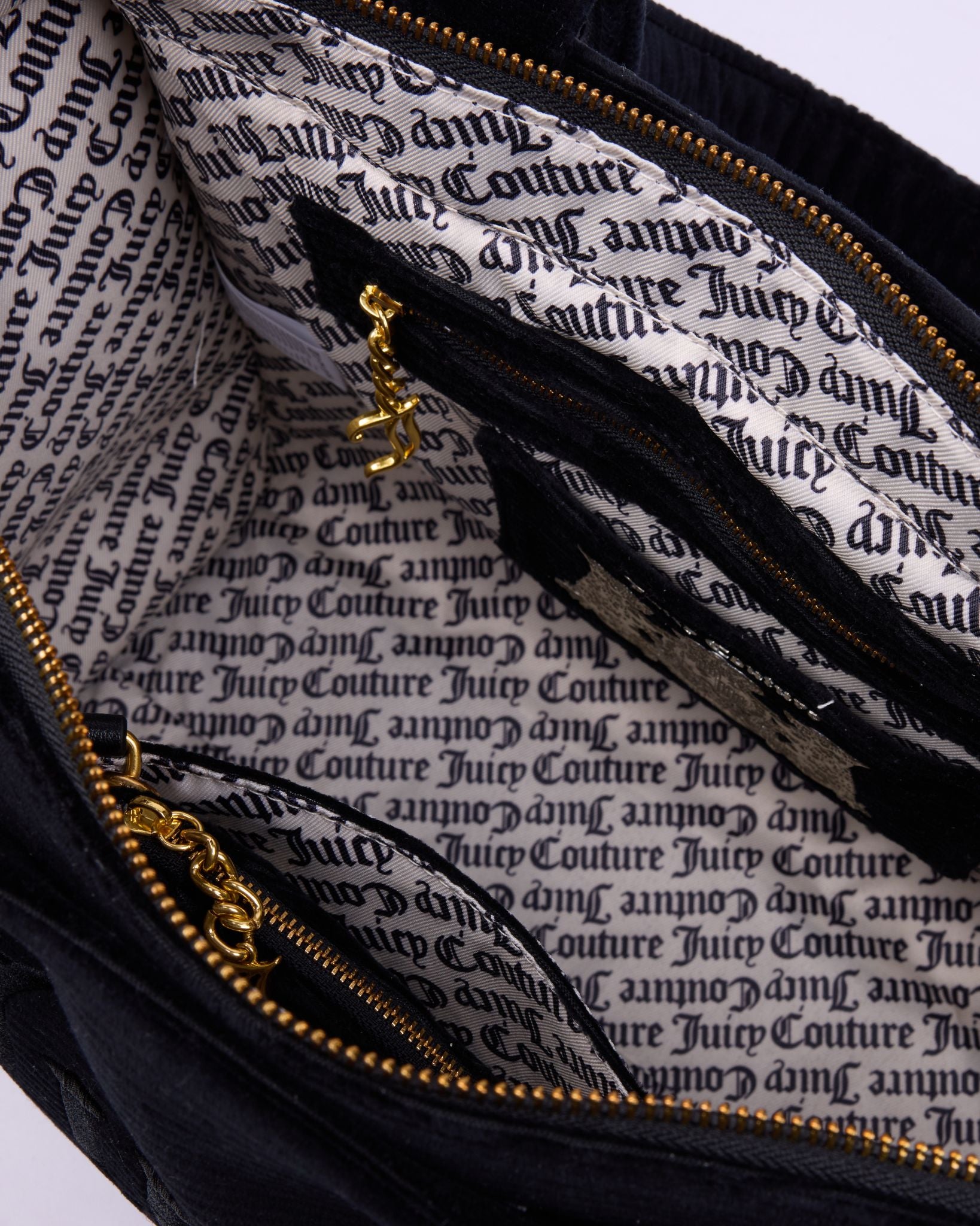 Iris Large Velvet Shopping Bag Black - Juicy Couture Scandinavia