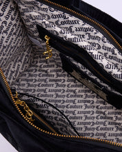 Iris Large Velvet Shopping Bag Black - Juicy Couture Scandinavia