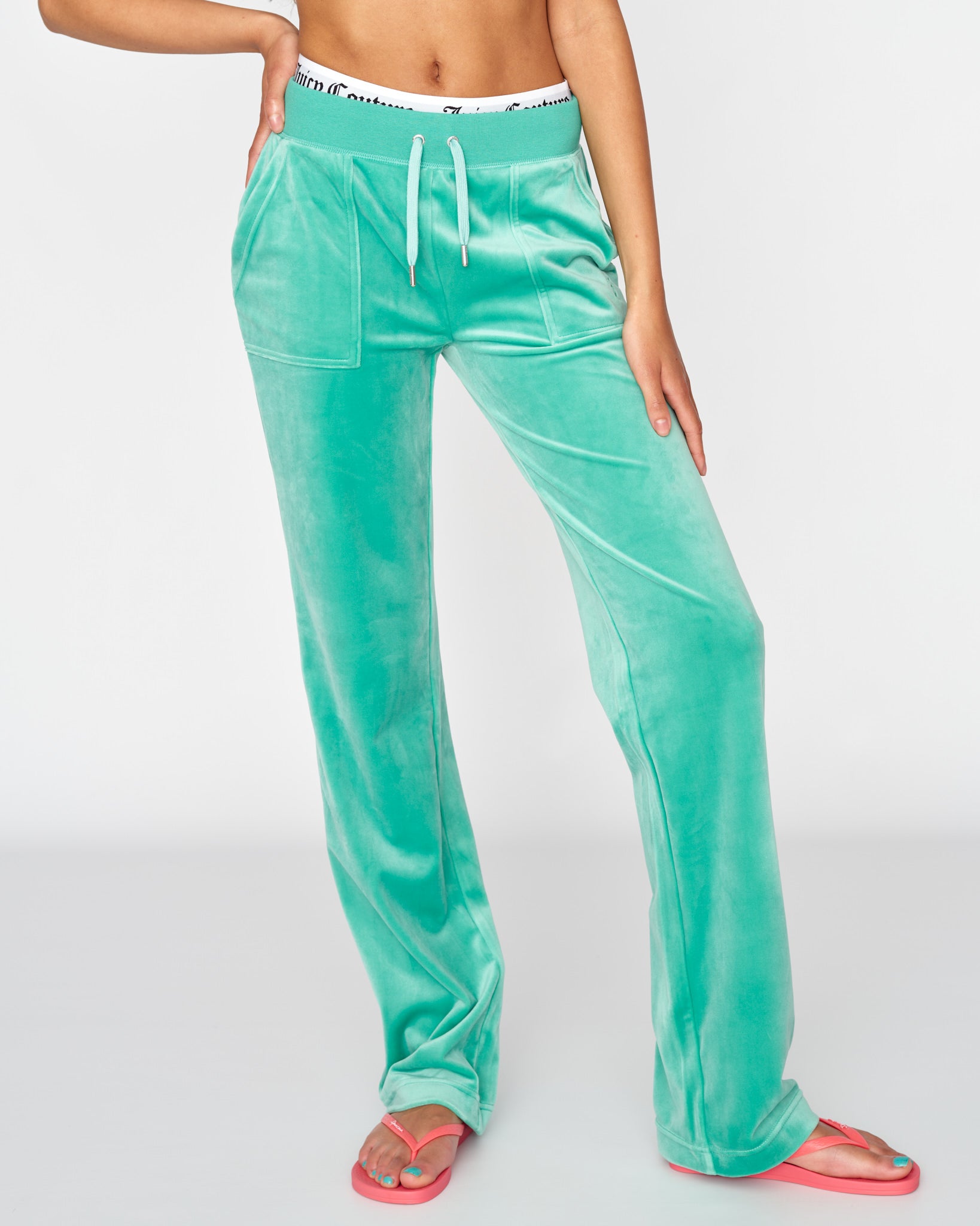 Classic Velour Del Ray Pant Marine Green - Juicy Couture Scandinavia