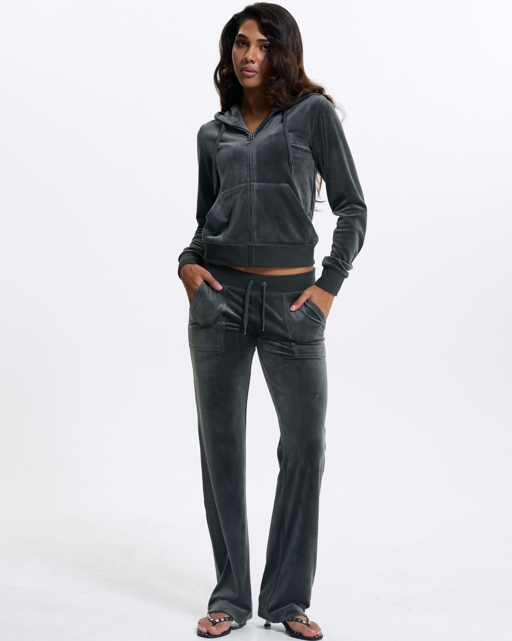 Classic Velour Del Ray Pant Raven - Juicy Couture Scandinavia